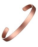 MagEnergy Kupferarmband Herren Damen – 100% Reines Kupfer Armband, Flexibel Einstellbar, Modisches Handgemachtes Schmuckstück mit Geschenkbox (Antikbronze Schlicht)