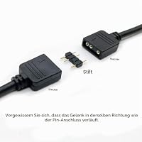 Gebildet ARGB Splitterkabel 1 auf 5, Adressierbares 3-poliges RGB-Splitterkabel, 5 V, ARGB-LED-Synchronisierungskabel zur Verlängerung von ARGB-Lüftern oder LED-Serie für Computer PC – Ansicht 3