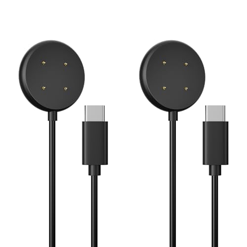 AWINNER ???????????????????????????????? Compatible for Google Pixel Watch 2 Charger Cable Fast Charging with Type C Port (Black, 2 Pack)