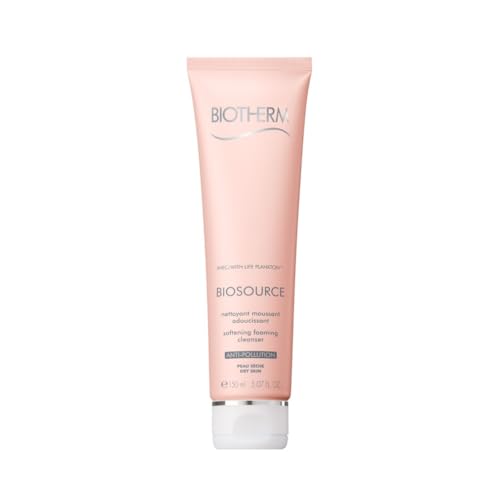 Biotherm, Biosource Limpiador Facial en Espuma, Suaviza y Limpia, Enriquecida con Life Plankton, Para Pieles Secas, 150 ml