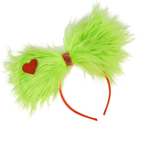 ZUJIABAO Postizo de pelo navideño con materiales de felpa suave, cómodo clip para el cabello/diadema para eventos temáticos y cosplay, divertido clip de pelo para fiesta de Navidad