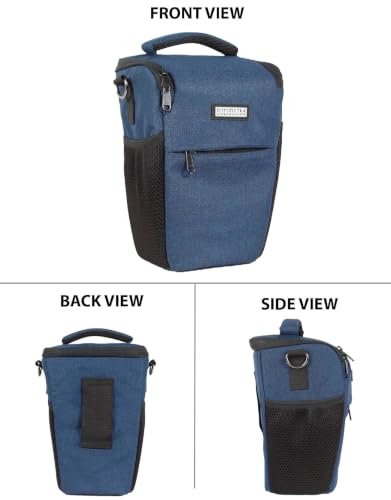 Image of Polyester D2 DSLR Camera Bag, Camera Case with Adjustable Shoulder Strap, Compatible for Nikon, Canon, Sony Cameras - Waterproof - Anti Shock
