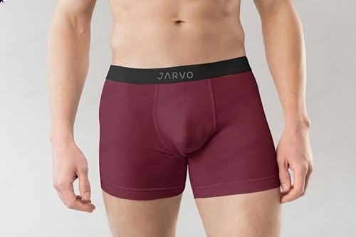 Image of JARVO Men's Nylon Regular Fit Solid Antibacterial Trunks (Pack of 3)