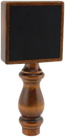 PROPER POUR Square Wood Beer Tap Handle Display with Chalkboard for Kegerator and Home Bars