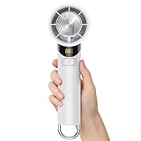 ハンディファン 2025年新登場 手持ち扇風機 冷却プレート ハンディクーラー 携帯扇風機 100段階風量調節 強風 高速ドローンモーター 低騒音 卓上扇風機 軽量 LEDディスプレイ ミニ扇風機 Type-C充電式 4800mAh大容量 手持ち 卓上 ミニファン 熱中症対策 通勤通学 オフィス アウトドア 旅行 夏祭り プレゼント 夏用品 カラビナ付き (白)