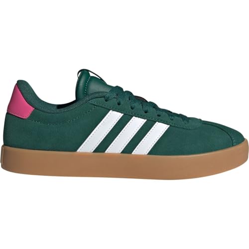Adidas Womens VL Court 3.0 Sportswear, Collegiate Green/White/Pulse Magenta, 7.5