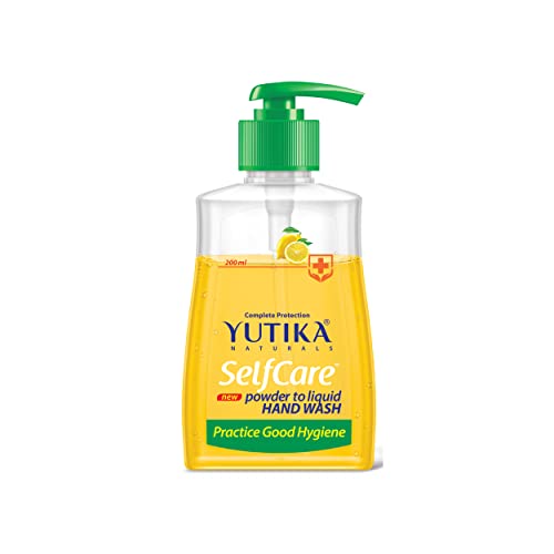 Image of Yutika Selfcare Powder To Liquid Hand Wash Combo Pack With Empty Bottle + 10 Refill Pack Of 9Gm Each (1 Refill Makes 200ml Hand Wash) Lemon
