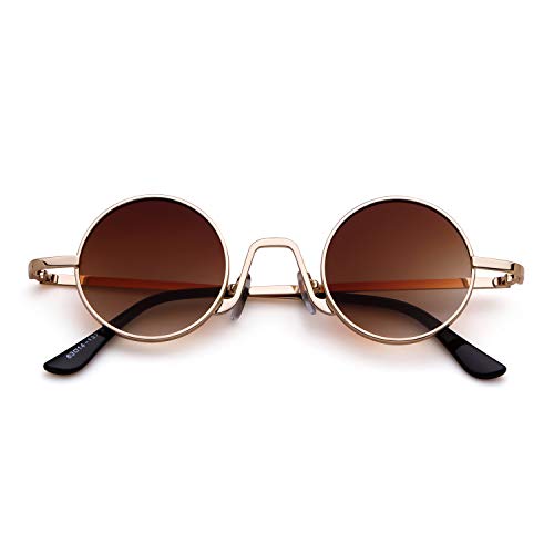 ADEWU Gafas de sol ovaladas Vintage Street Style Eyewear con borde de metal fino Hombres Mujeres Cover