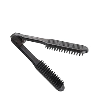 Spazzola per Capelli, Pettine per Lisciare i Capelli con Doppio Lato, Spazzola Districante Antistatica Resistente Al Calore con Manico, Pinza Lisciante per Pettine per Capelli per