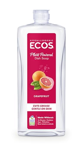 Earth Friendly Products Dishwashing Liquid, Natural Grapefruit, 25 Ounces, Orange (PL972212)