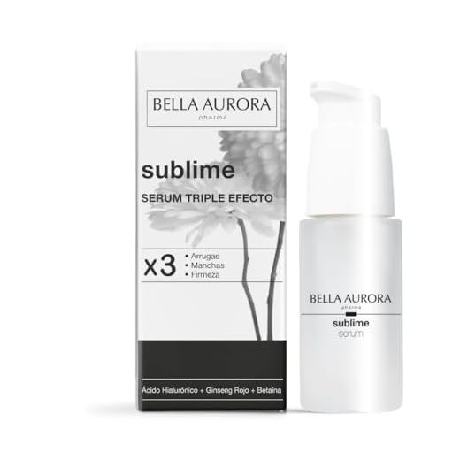 BELLA AURORA - Sublime Sérum Triple Efecto 30 ml, Sérum Antiarrugas y Antimanchas, Aporta Firmeza y Elasticidad a la Piel, Ilumina el Rostro, con Ácido Hialurónico, Ginseng Rojo y Betáina