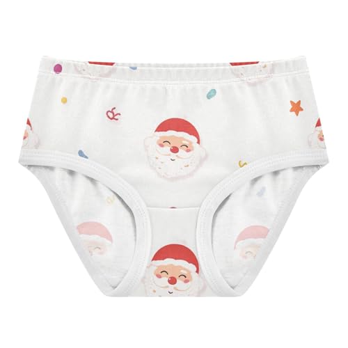 Santa Claus 1-piecing Hip Design Girls' Panties Briefs Underwear for Kids in Sizes 2T,3T, 4T, 5T, 6Y and 8Y