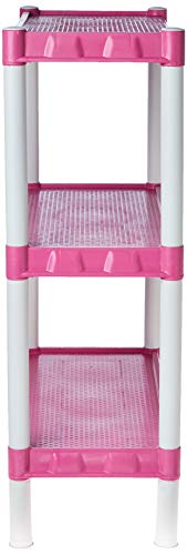 Estante Modular Rosa 3 Prateleiras Agraplast 913