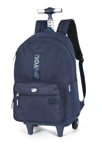 Mochila De Rodinha Up4you Luxcel Básica Reforçada Unissex E Versátil (Azul)
