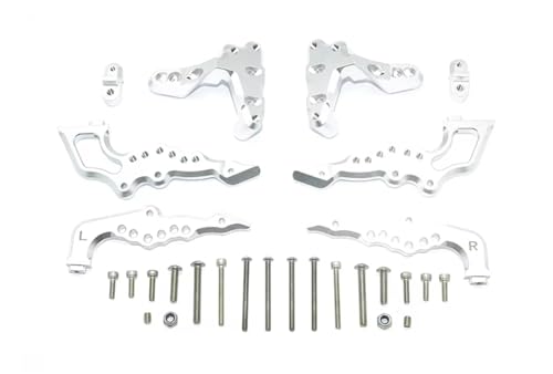 RC�J�[�̕i���� For Losi For Baja For Rey 2.0 1/6 RC�J�[�A�b�v�O���[�h�A�N�Z�T���[ ���^�����A�V���b�N�^���[ �V���b�N�A�u�\�[�o�[�}�E���g �X�y�A�p�[�c(Silver)