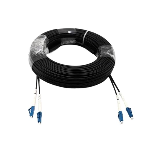 Câble de dérivation à fibre optique extérieur duplex LC-LC de 80m pour raccordement FTTH à 2 conducteurs