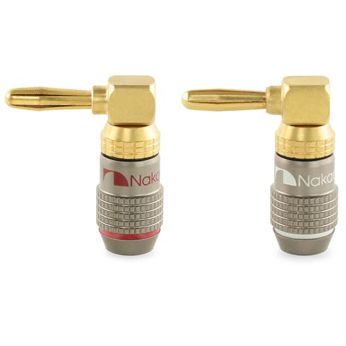 ✅ I connettori a banana Nakamichi FanLock Serie Excel angolo retto sono dotati di una garanzia di 3 anni e supportano cavi per altoparlanti da 10 AWG a 18 AWG. Questo pacchetto include 2 pezzi (1 paio) di connettori a banana FanLock angolo retto.