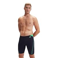 Speedo Mens Hyperboom Splice Jammer, True Navy/Harlequin Green,32