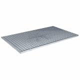 vidaXL Gitter Silber 100 x 60 x 2 cm Feuerverzinkter Stahl, Garten und Terrasse, funktionale Roste, langlebige Metallgitter, robuste Abflusslösungen, urbanes Design