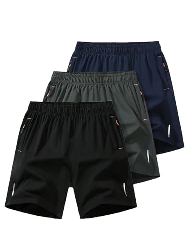 El Mejor Listado de Ropa de Baloncesto que puedes comprar esta semana. 42 Paquete de 3 pantalones cortos deportivos para niños. Ropa de baloncesto de malla para jóvenes, equipo deportivo para niños, con bolsillos, Múltiples colores, 7-8 Años