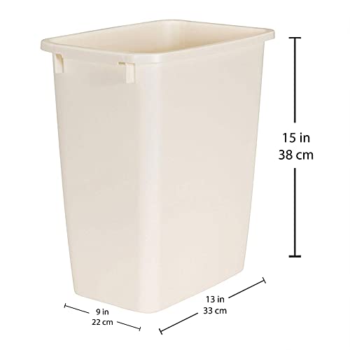 Rubbermaid Small Trash 9-Gallons Beige Plastic Garbage Can/Wastebasket for Kitchen/Bathroom fits Under-Sink/Desk/Countertop/Cabinet 21-quart Bisque by Rubbermaid - Used condition - US$19.28
