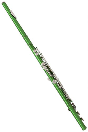 Lazarro Professional Green-Silver Closed Hole C Flute For Band, Orchestra, With Case, Care Kit And Warranty, 120-Gr #TOP2