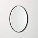Better Bevel 30” x 30” Black Rubber Framed Mirror | Round Bathroom Wall Mirror