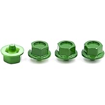 RTRHINOTUNING 50pcs 6.5mm/0.26in Wheel Rim Lip Rivets Nuts Wheel Decorative Rivets Green Universal Replacement