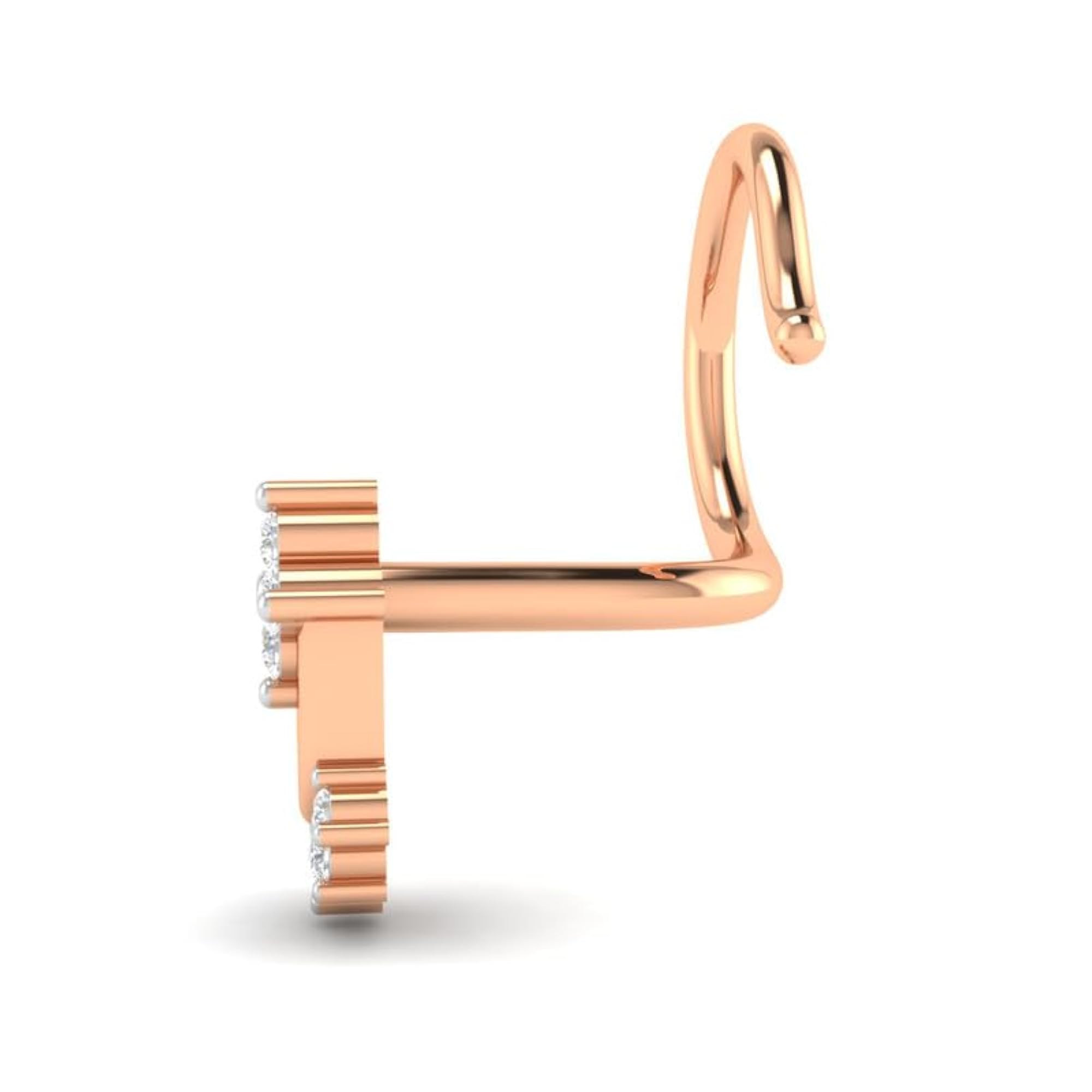 Women's 9K BIS Hallmarked Rose Gold Stud Nosering