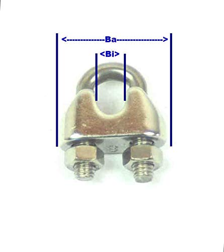 New Marine Stainless Steel Rope Clips For Wire Rope From 3 To 12 Mm Diameter Saltwater Resistant Rust-Proof Pack Of 10, 6 Mm - View #9