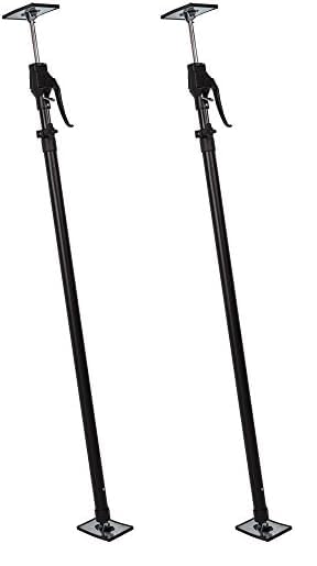 wolfcraft Puntal I 4042000 I Para posicionar, sujetar y fijar piezas, ideal para planchas de placa de yeso - Extensible de 1,22 a 2,90 m (Paquete de 2)