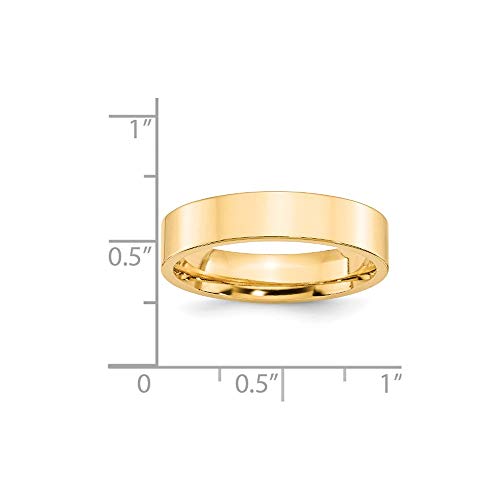 Wedding Band Ring Band 14K Yellow Gold Unisex Comfort Flat4