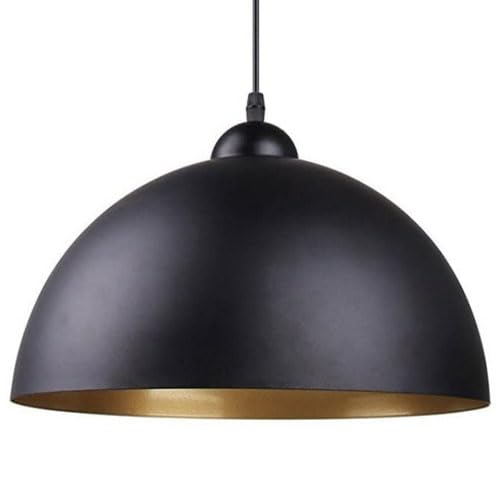 Lampe à suspension en métal créatif avec abat-jour semi-circulaire
