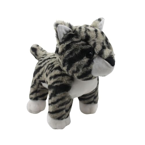 Image of Tickles Cheetah Soft Stuffed Plush Animal Toy for Kids Boys & Girls Birthday Gift (Size: 28 cm Color: Grey)