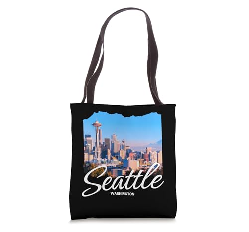 Bolso tote de recuerdo de Seattle miniatura 1