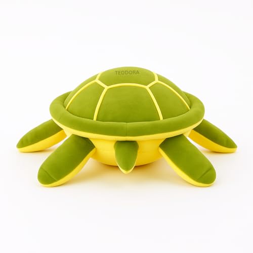 Image of Turtle Soft Toy for Girls Boys Kids,Green,Lazy Tortoise Animal Plush Stuffed Baby Teddy Gift Birthday, 25cm