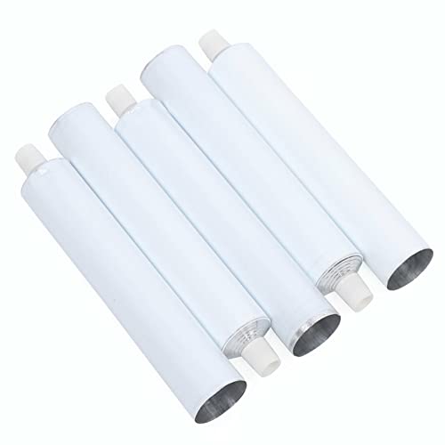 Gdrasuya10 100PCS Aluminum Empty Toothpaste Tube 100ml/3.4oz Light Refillable Tubes Squeezable Bottle Recyclable Empty Toothpaste Tube(White)