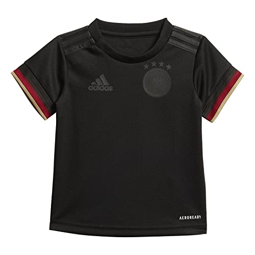 Image of adidas Germany Season 2020/21 Mini Baby Second Home Set, Unisex, Black, 74