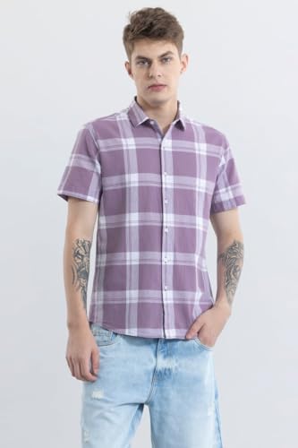 Image of SNITCH Delfina Purple Checks Shirts