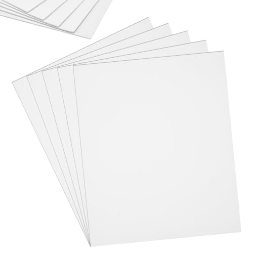 NBEADS 5 Pcs Feuille de Plastique PVC, 40x30cm Expansé Plaque en PVC Rigide et Légère Feuille de PVC Blanche Imperméable de 2.5mm D'Épaisseur pour la Signalétique les Présentoirs la Sérigraphie
