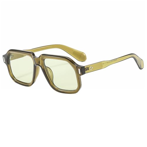 willochra Trendy Square Pilot Sunglasses Women Designer Rivets Shades Eyewear Men Irregular Sun Glasses Female UV400 F273