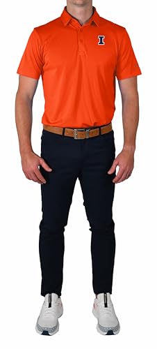 Columbia Univ of Illinois Golf Men's Lightweight Casual Golf Polo