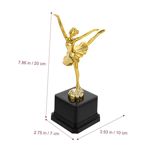 ABOOFAN 2Pcs Dançando Balé Troféus Troféu Competição De Dança Prata Dança Estrela Estourar Troféu Pe