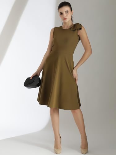 Image of KOTTY Women's Fit And Flare Knee Length Dashing Designs Sunny Echo Dress