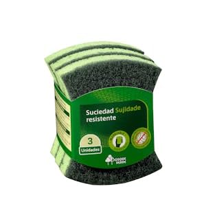 Estropajo Suciedad Resistente Bosque Verde Paquete 3 ud. Pack 3