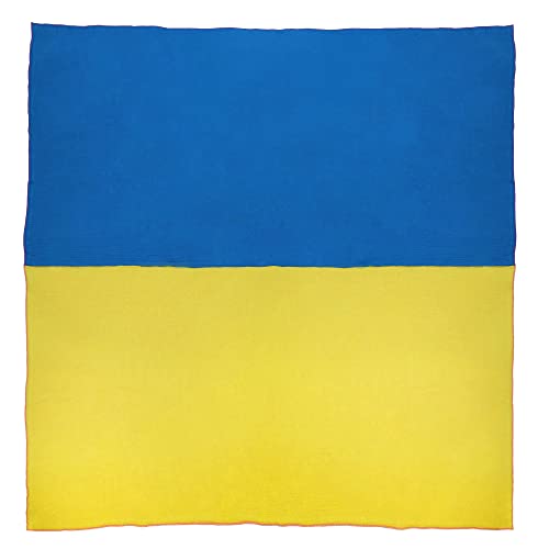Ever Bloom Écharpe pour femme avec motif drapeau Ukrainien - 150 x 140 cm - En coton - Pour toute l'année - Doux - XXL, Bleu et jaune Peace, One Size Cover