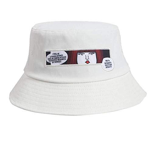 MGE Protección Solar Exterior Elegante señora Sun Hat Pescador señora Sombrero Verano Sombrero for el Sol (Color : White, Size : 56-58cm)