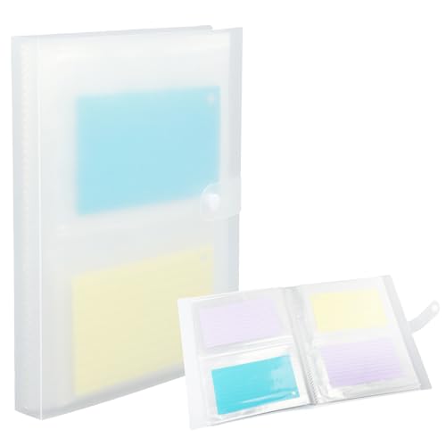 Xthrotsenk 4 X 6 Inch Index Card Binder Clear Index Cards Binder Holder Flashcard Organizers for Notecard, Flashcard, Recipe Card, Holds up to 200 Cards