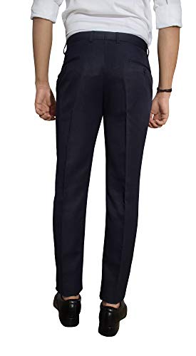 Image of KUNDAN Slim Fit Men Polyester Viscose Blend Trousers