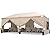Quictent Privacy 10x20 Canopy Tent with 6 Sidewalls, Easy Pop up Party Tent Instant Shelter with Mesh Window for Outdoor Event-(Beige)
